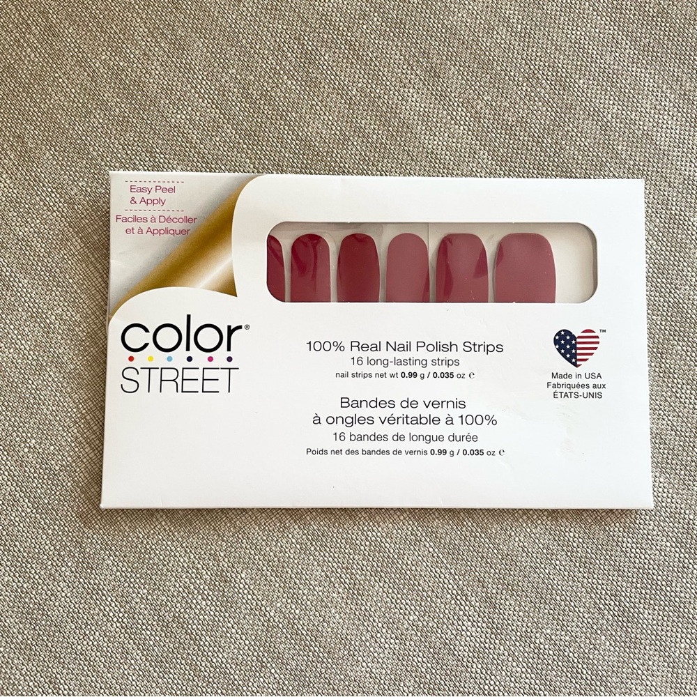 NWT Color Street Nail Polish Strips-Munich Mulberry